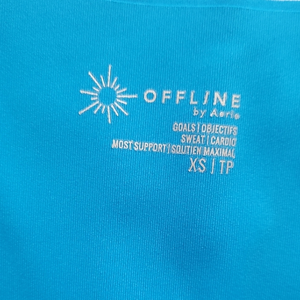 Offline By Aerie Blue Sport Bra XS - Picture 5 of 6